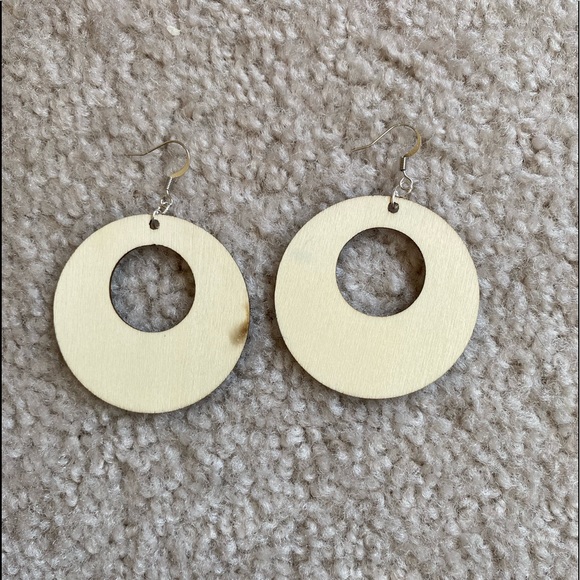 Wood Burned Earrings - Picture 6 of 6